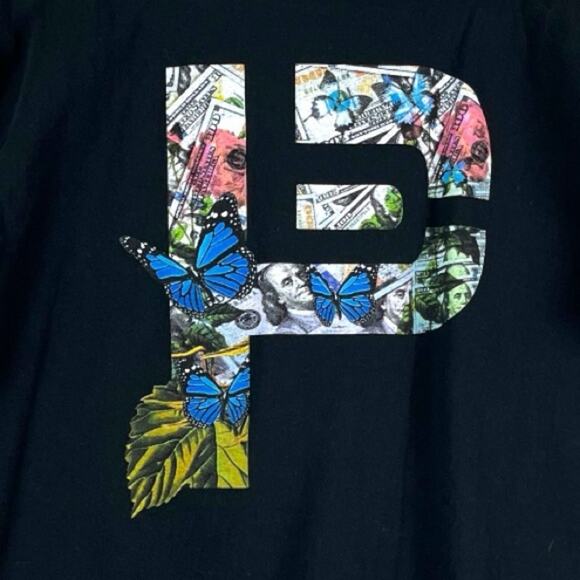 Brooklyn Projects Zumiez Men’s T-shirt Short Sleeve Black Butterfly Size Large - Picture 7 of 8